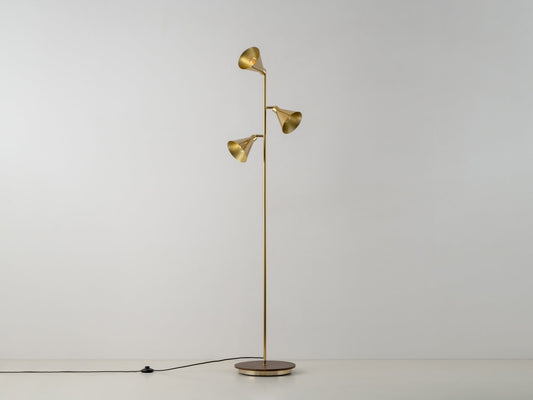 Brass Cone Floor Lamp