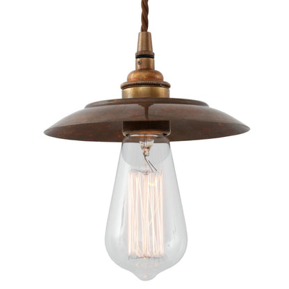 Reznor Industrial Brass Pendant Light