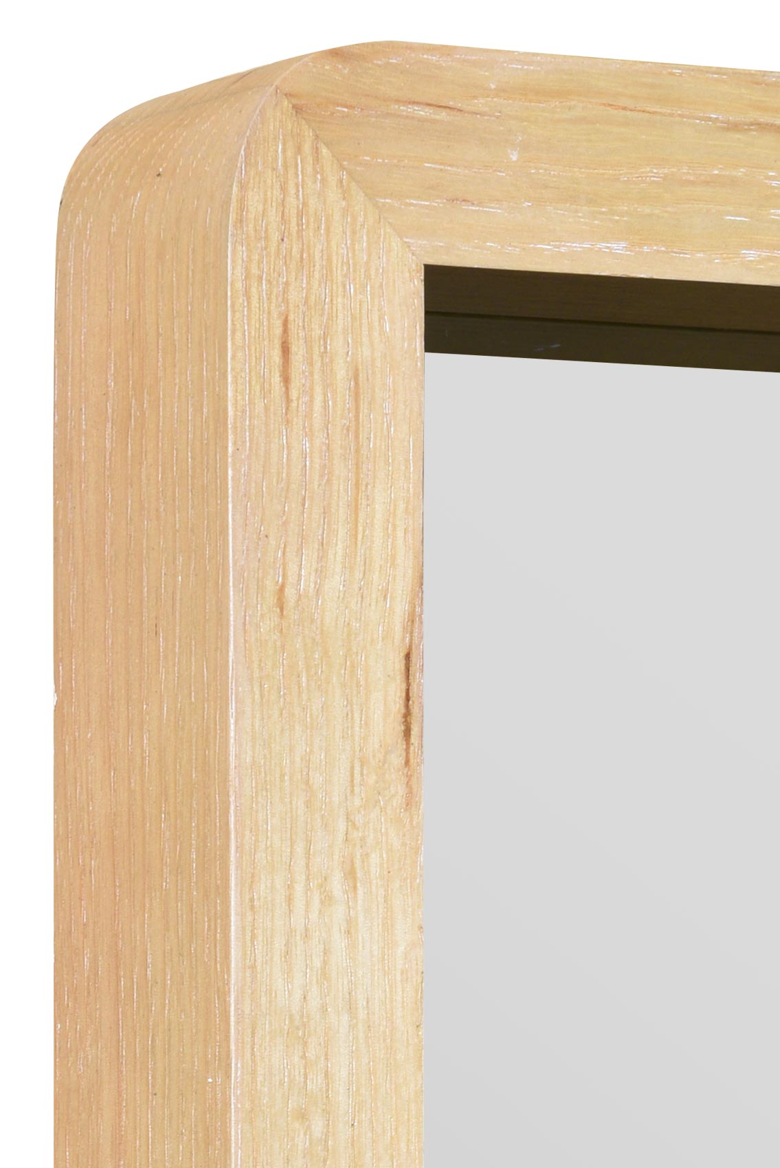 Scandi Elegance - 67" X 23" (170CM X 58CM) Solid Oak Rounded Corner Cheval Mirro-7