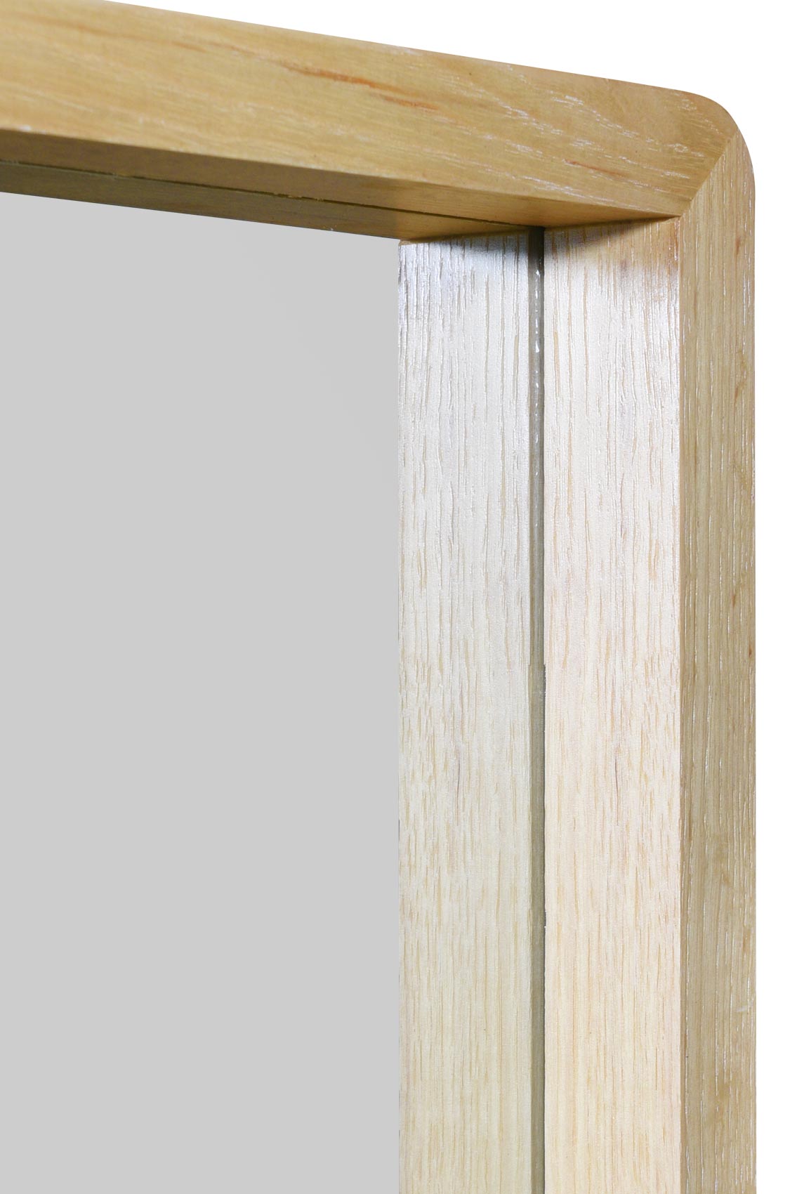 Scandi Elegance - 67" X 23" (170CM X 58CM) Solid Oak Rounded Corner Cheval Mirro-8