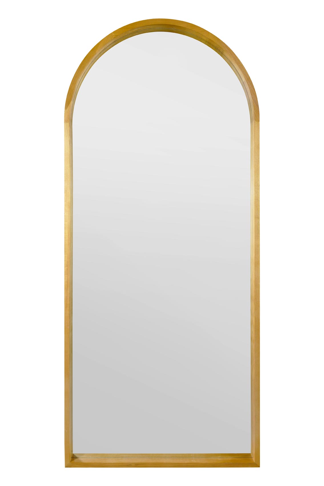 Scandi Elegance - 75" X 33" (190CM X 85CM) Solid Oak Arched Leaner/Walled Mirror-2