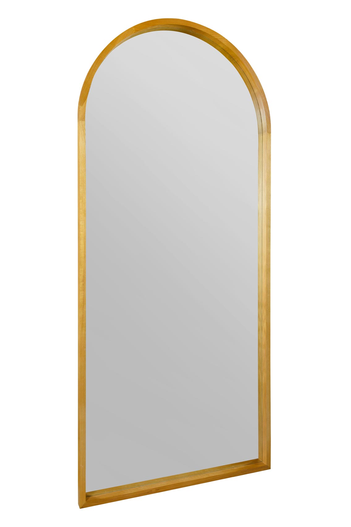 Scandi Elegance - 75" X 33" (190CM X 85CM) Solid Oak Arched Leaner/Walled Mirror-3