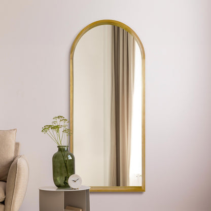 Scandi Elegance - 75" X 33" (190CM X 85CM) Solid Oak Arched Leaner/Walled Mirror-6