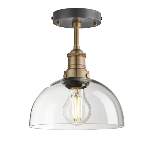 Brooklyn Glass Dome Flush Mount - 8 Inch, Product Shot