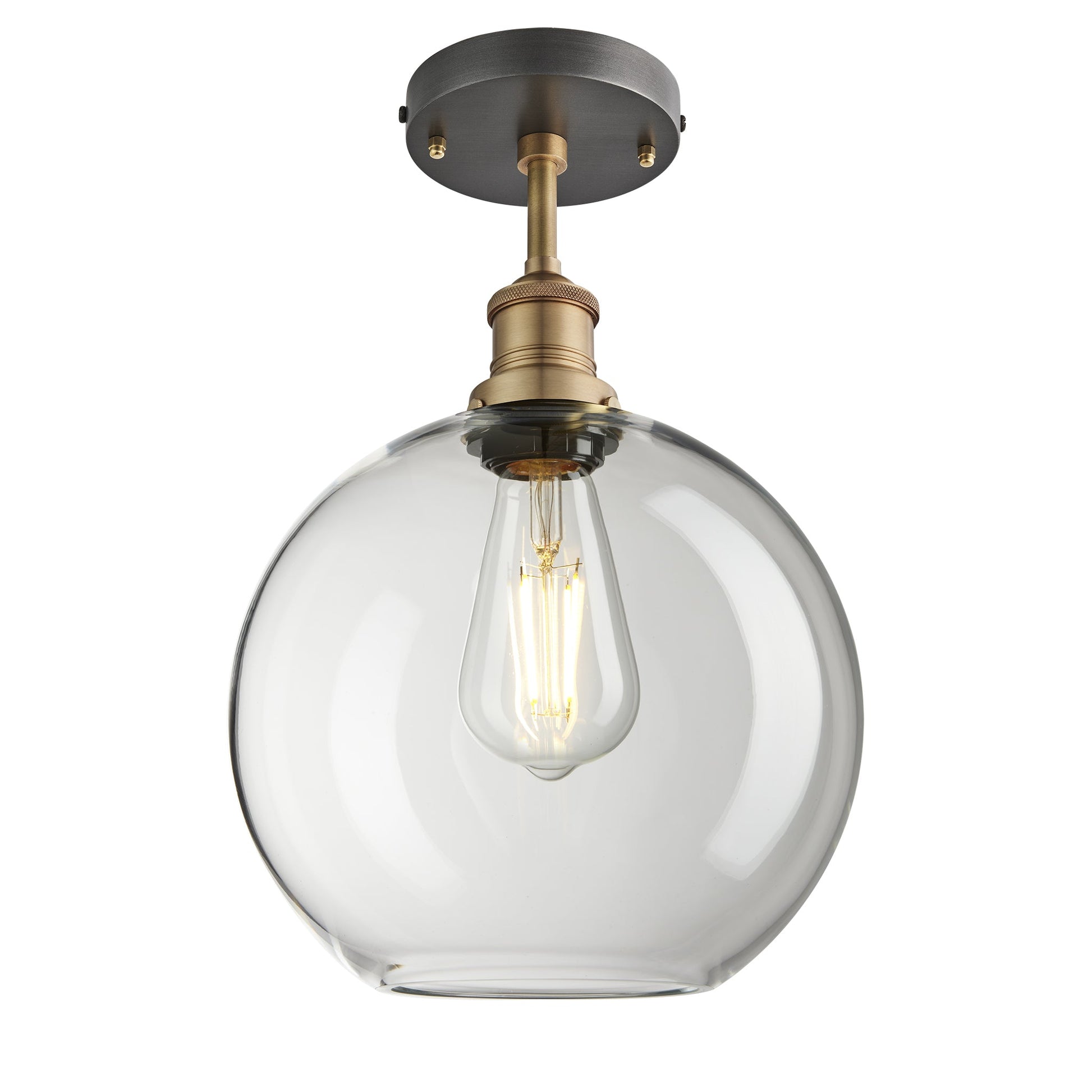 Brooklyn Glass Globe Flush Mount - 9 Inch, Product Shot