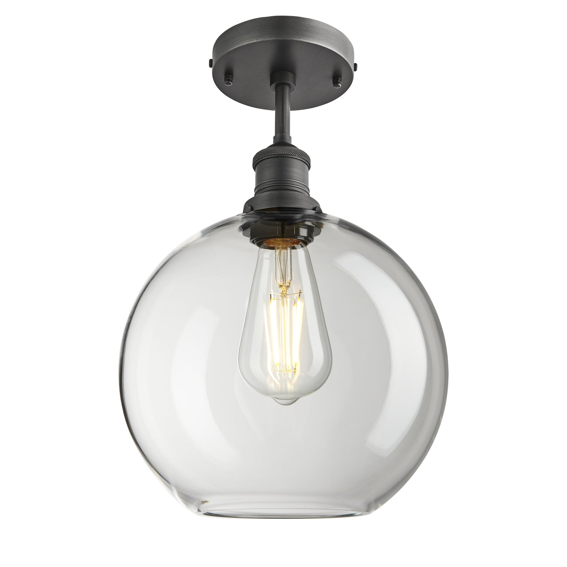 Brooklyn Glass Globe Flush Mount - 9 Inch, Product Shot