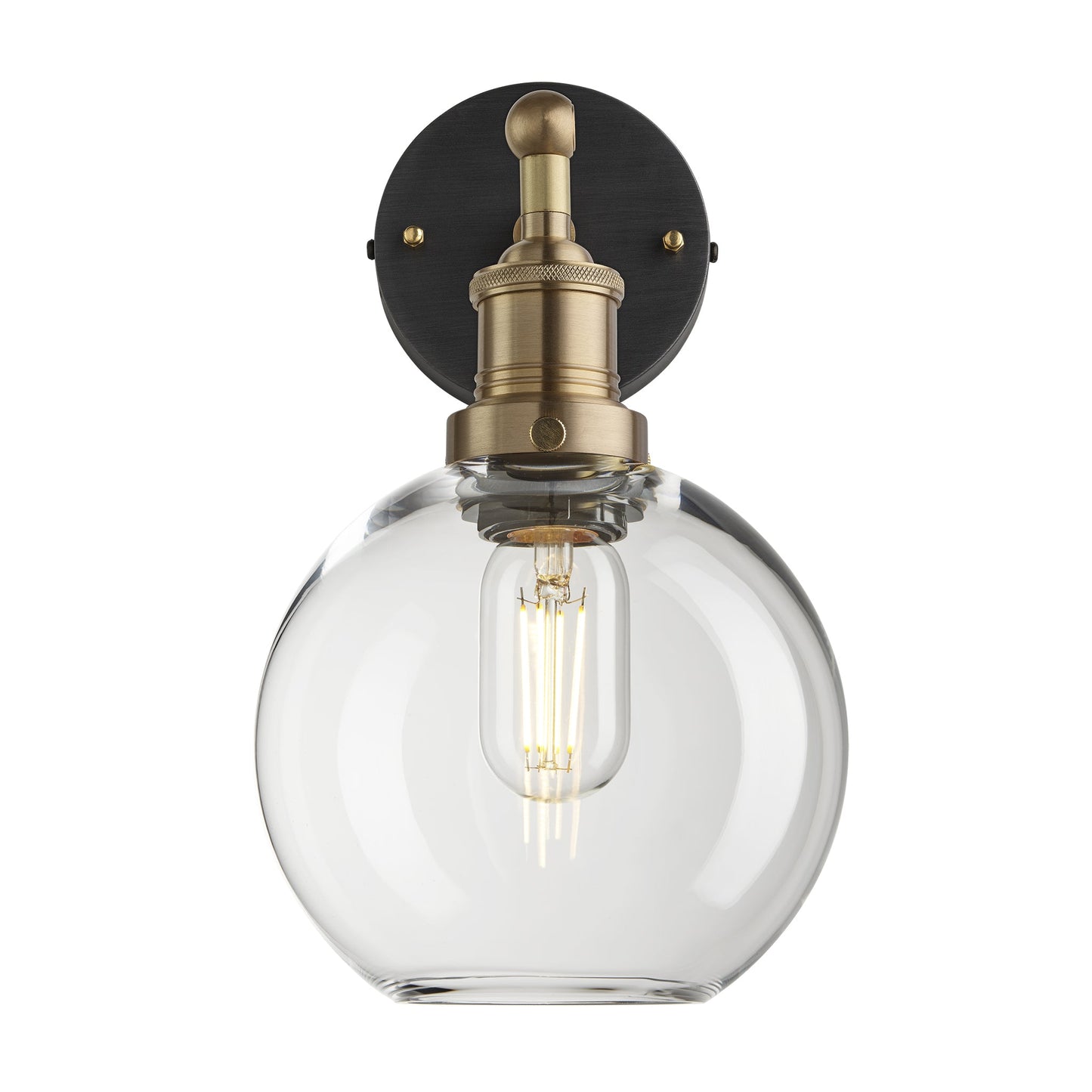 Brooklyn Glass Globe Wall Light - 7 Inch , Product Shot