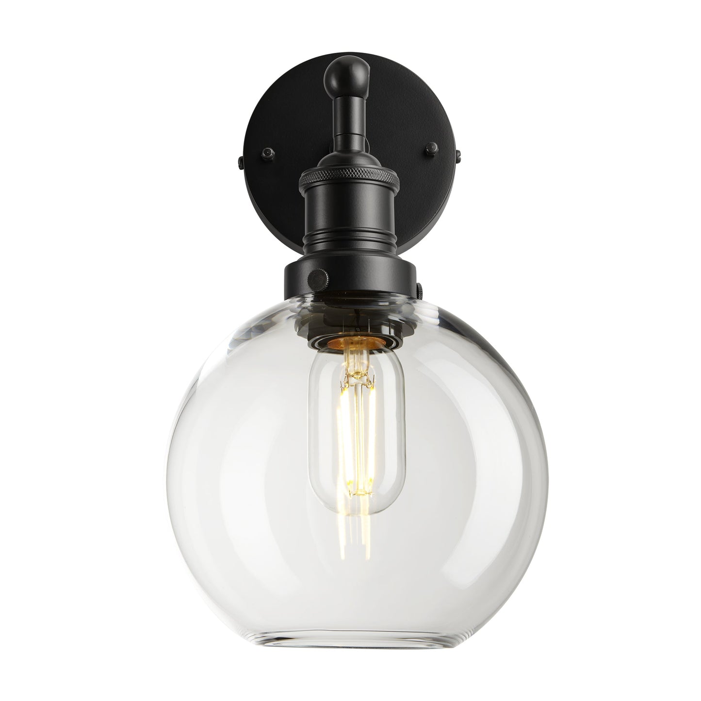 Brooklyn Glass Globe Wall Light - 7 Inch , Product Shot