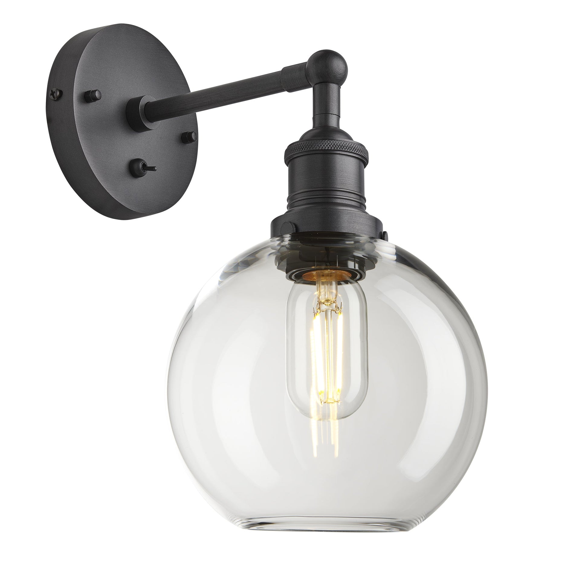 Brooklyn Glass Globe Wall Light - 7 Inch , Product Shot