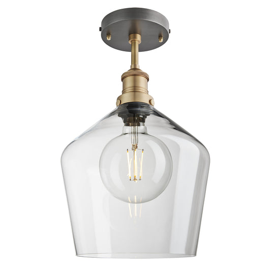 Brooklyn Glass Schoolhouse Flush Mount - 10 Inch , Product Shot