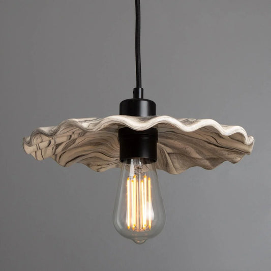 Kapok Marbled Ceramic Pendant Light 27cm