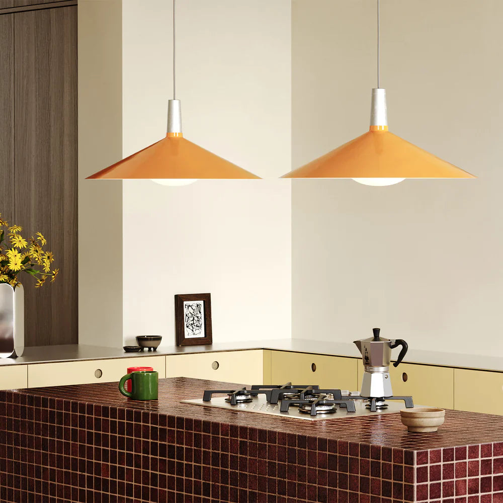 Bower Pendant Large with Oval II Yellow Lifestyle 2