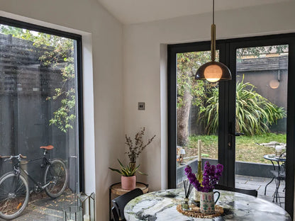 Charcoal Grey Glass Dome Ceiling Light environment 