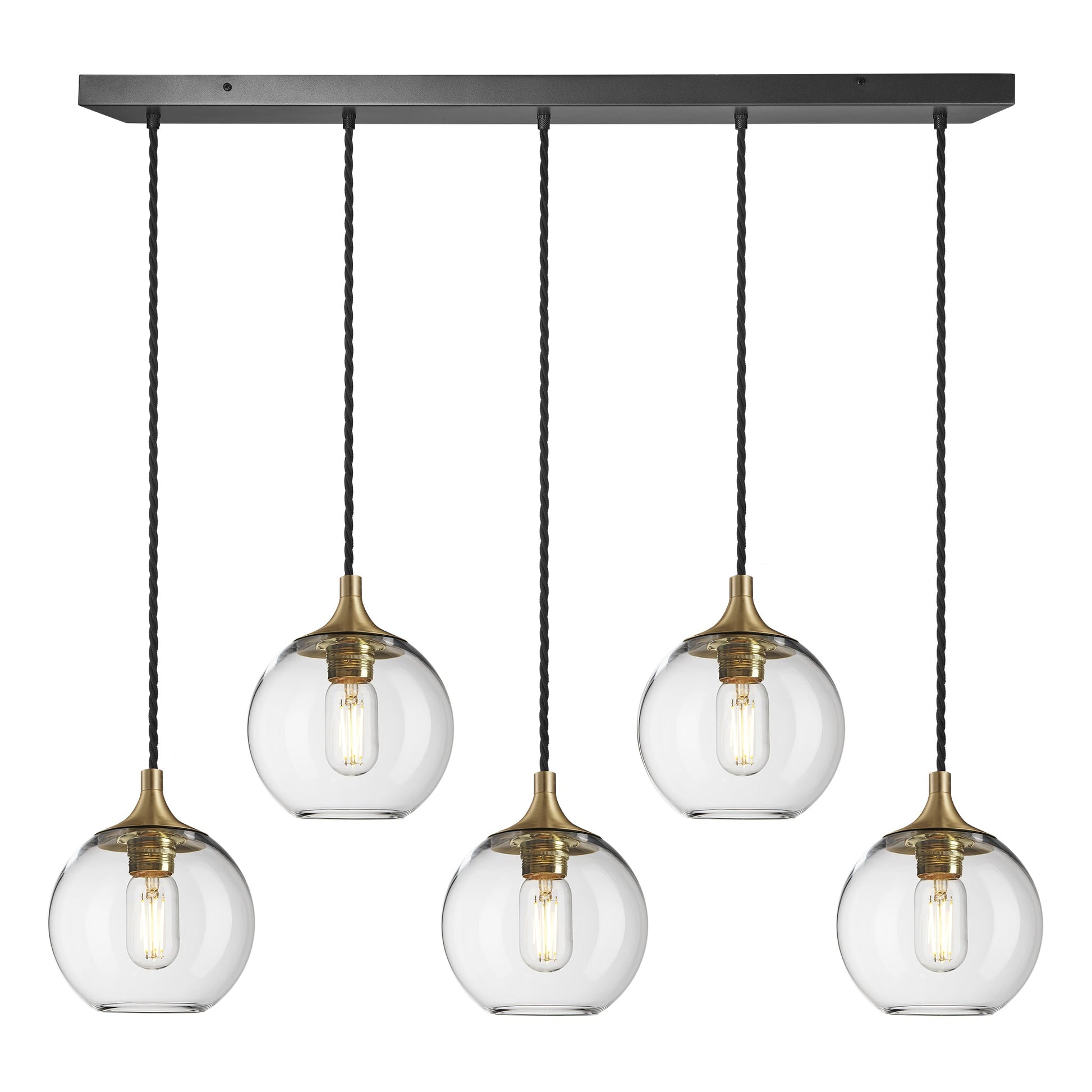 Chelsea Glass Globe 5 Wire Cluster Lights - 7 inch , Product Shot