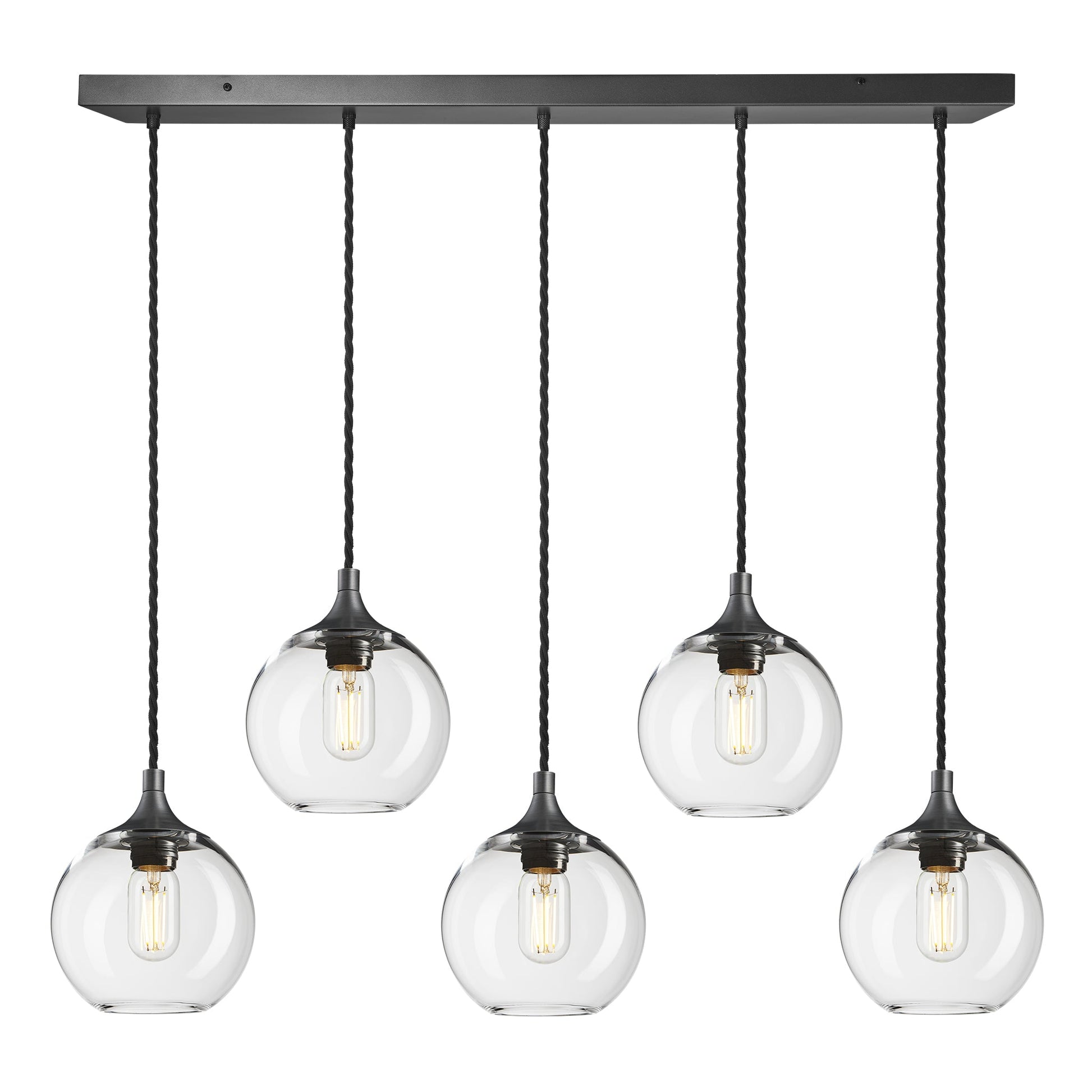 Chelsea Glass Globe 5 Wire Cluster Lights - 7 inch , Product Shot