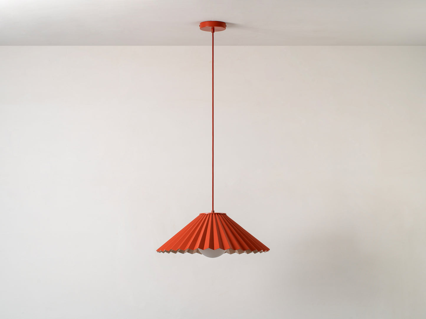 The Pleat Pendant Ceiling Light, front view.