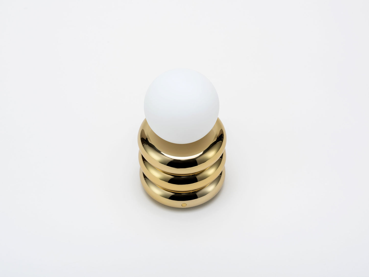 Brass Rechargeable Table Lamp,from above view.