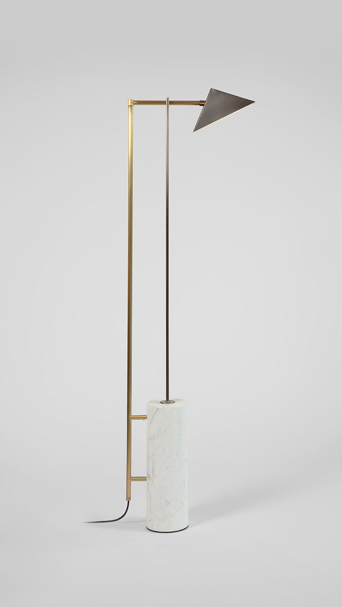 Marble And Wedge Floor Lamp side view 