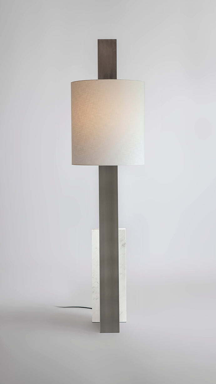 Cut Triangle Ii Floor Lamp turned on front view