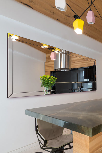 Sleek Angled Glass Full-Length Mirror - 178 x 76 CM-1