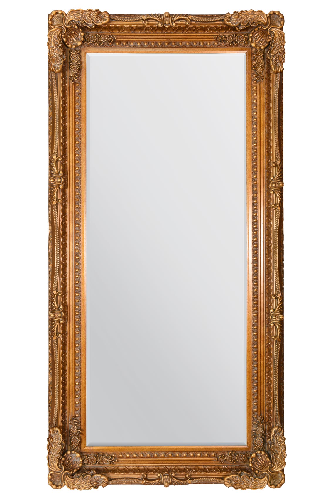 Ornate Gold Framed Wall Mirror 175 x 84 CM-3