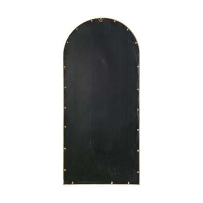 Somerley Large Stone-Colored Garden Mirror with Gothic Arch Design - 140 x 65 CM-14