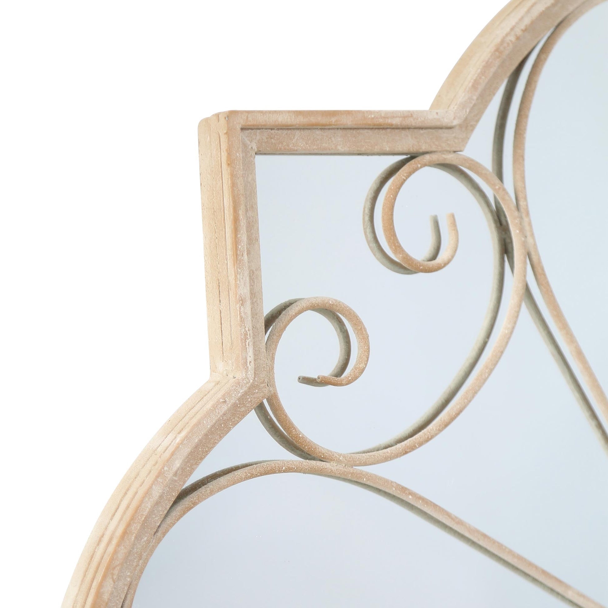 Rose Blossom Metal Decorative Mirror for Window Garden - 90cm x 90cm-4