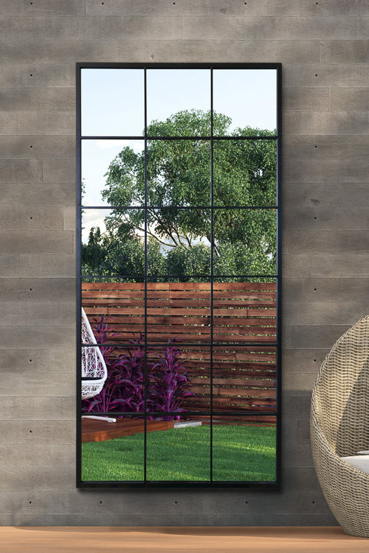 Genestra - Contemporary Black Wall Mirror with Garden Design 69" X 33" (174CM X 85CM)-8