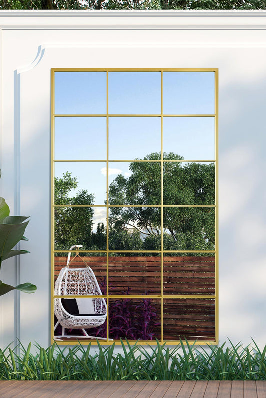 Genestra - Contemporary 79" X 47" (200CM X 120CM) Wall-Mounted Garden Mirror-1