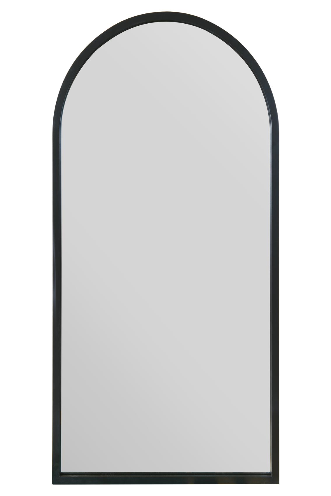 The Arched Elegance - 47" X 23.5" (120CM X 60CM) Black Metal Framed Garden Mirror-1