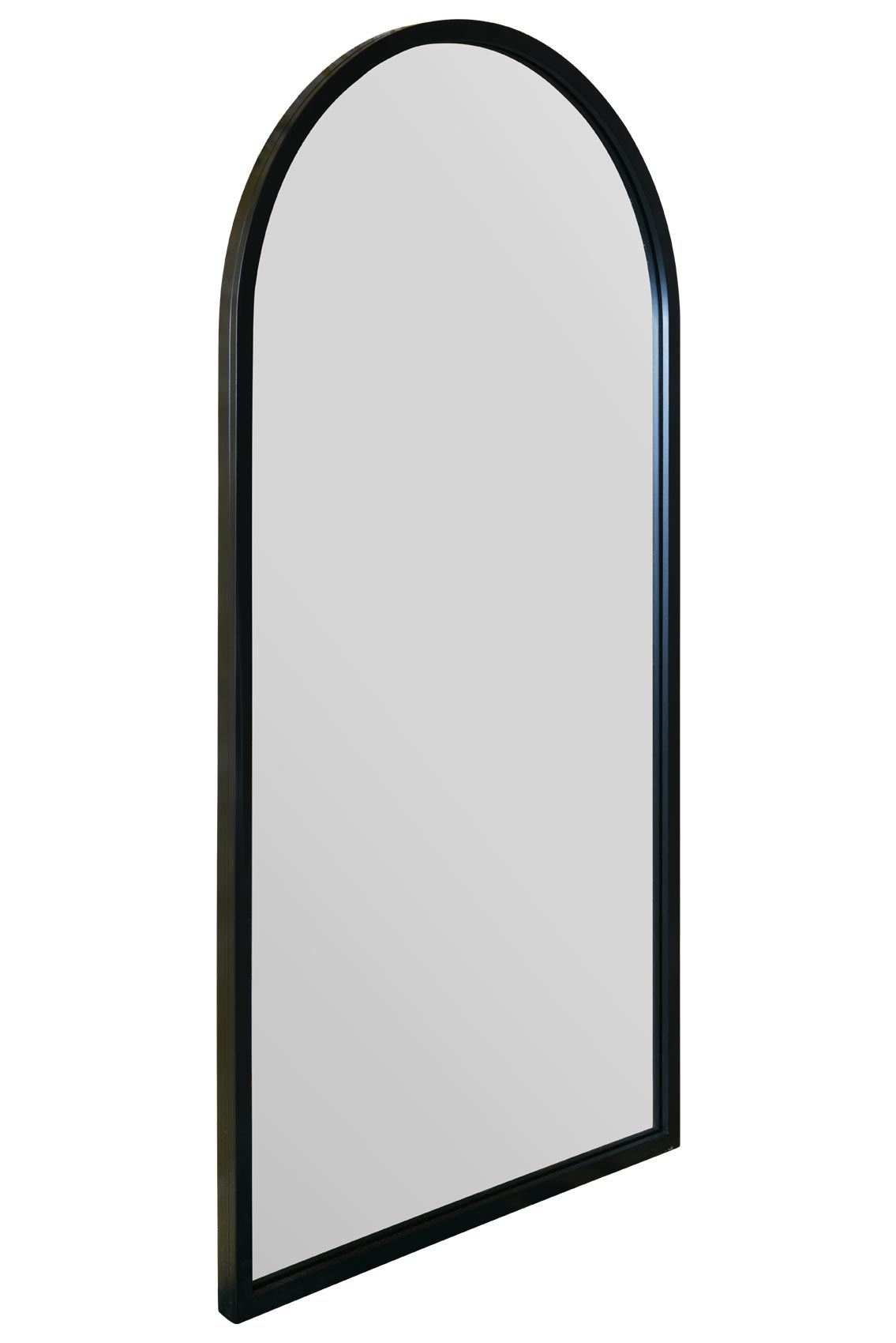 The Arched Elegance - 47" X 23.5" (120CM X 60CM) Black Metal Framed Garden Mirror-2