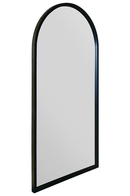 The Arched Elegance - 47" X 23.5" (120CM X 60CM) Black Metal Framed Garden Mirror-2