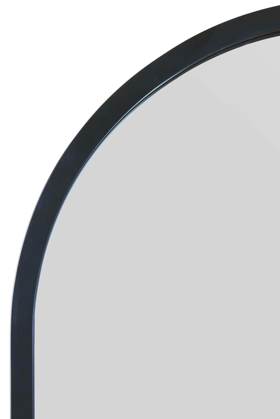 The Arched Elegance - 47" X 23.5" (120CM X 60CM) Black Metal Framed Garden Mirror-3