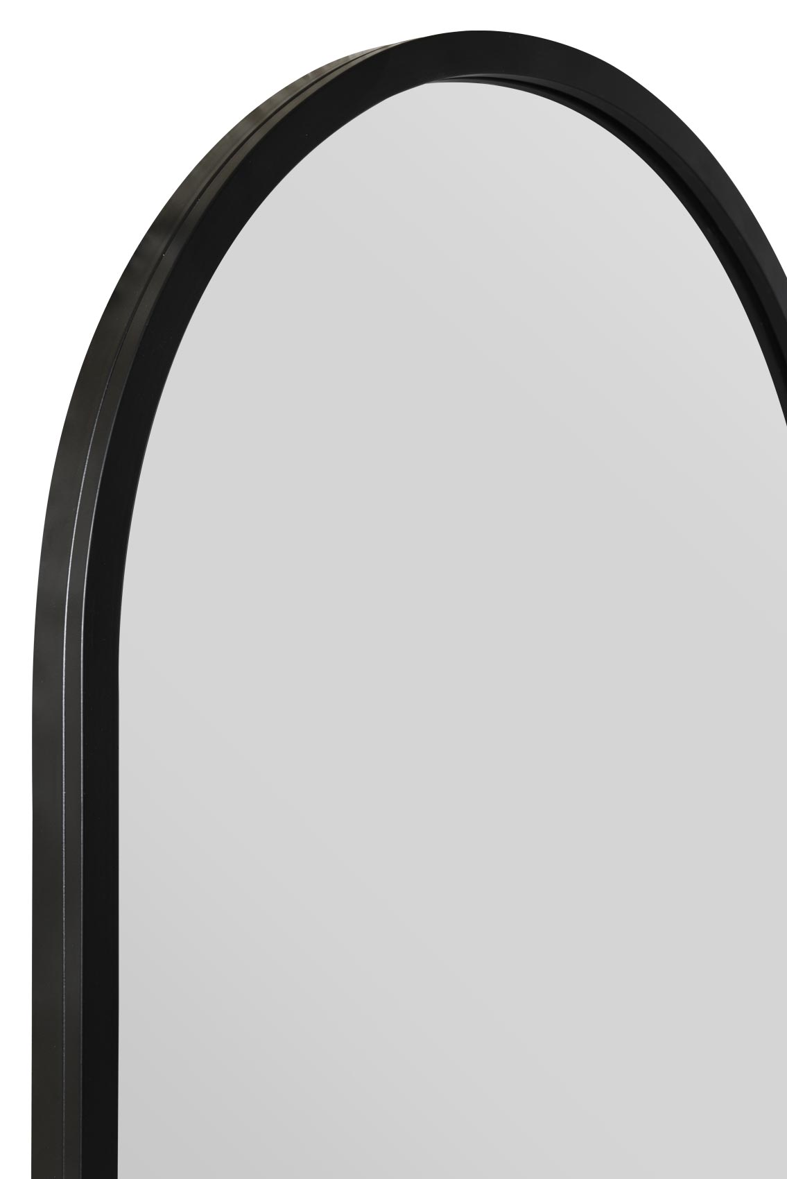 The Arched Elegance - 47" X 23.5" (120CM X 60CM) Black Metal Framed Garden Mirror-4