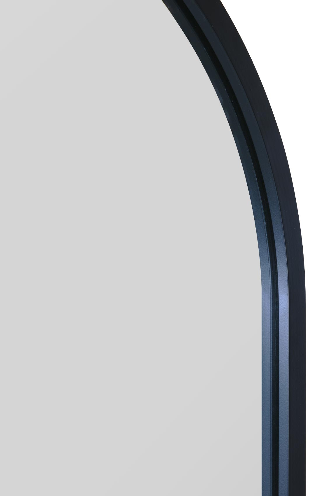 The Arched Elegance - 47" X 23.5" (120CM X 60CM) Black Metal Framed Garden Mirror-5