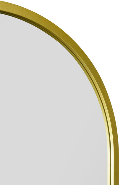 The Elegance - Gold Framed Arched Leaner/Wall Mirror 55" X 27.5" (140CM X 70CM)-10