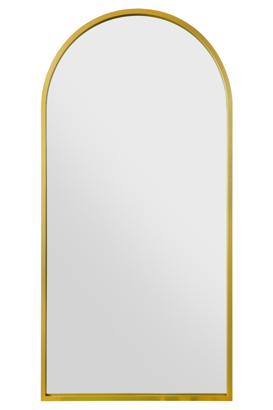 The Arcus Elegance - 63" X 31" (160CM X 80CM) Gold Framed Arched Outdoor Mirror-2