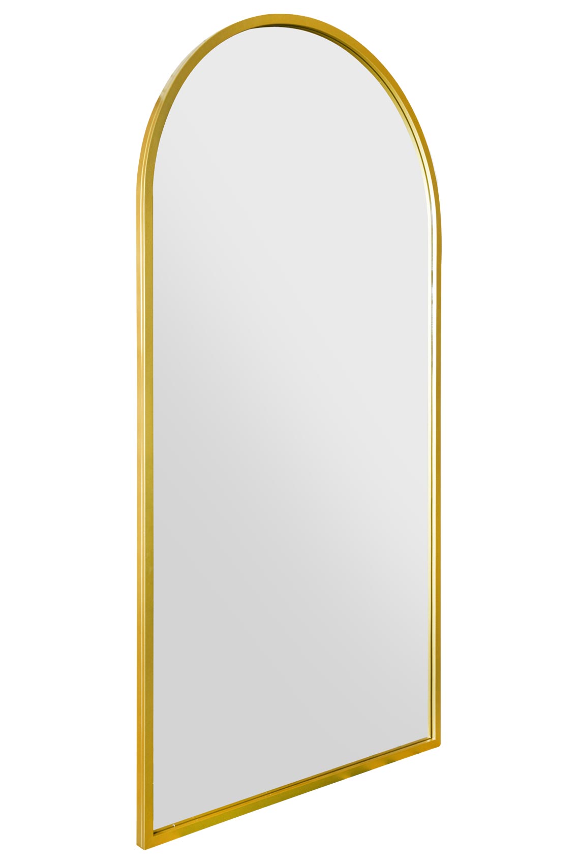 The Arcus Elegance - 63" X 31" (160CM X 80CM) Gold Framed Arched Outdoor Mirror-3