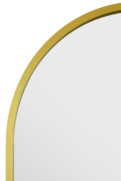 The Arcus Elegance - 63" X 31" (160CM X 80CM) Gold Framed Arched Outdoor Mirror-4