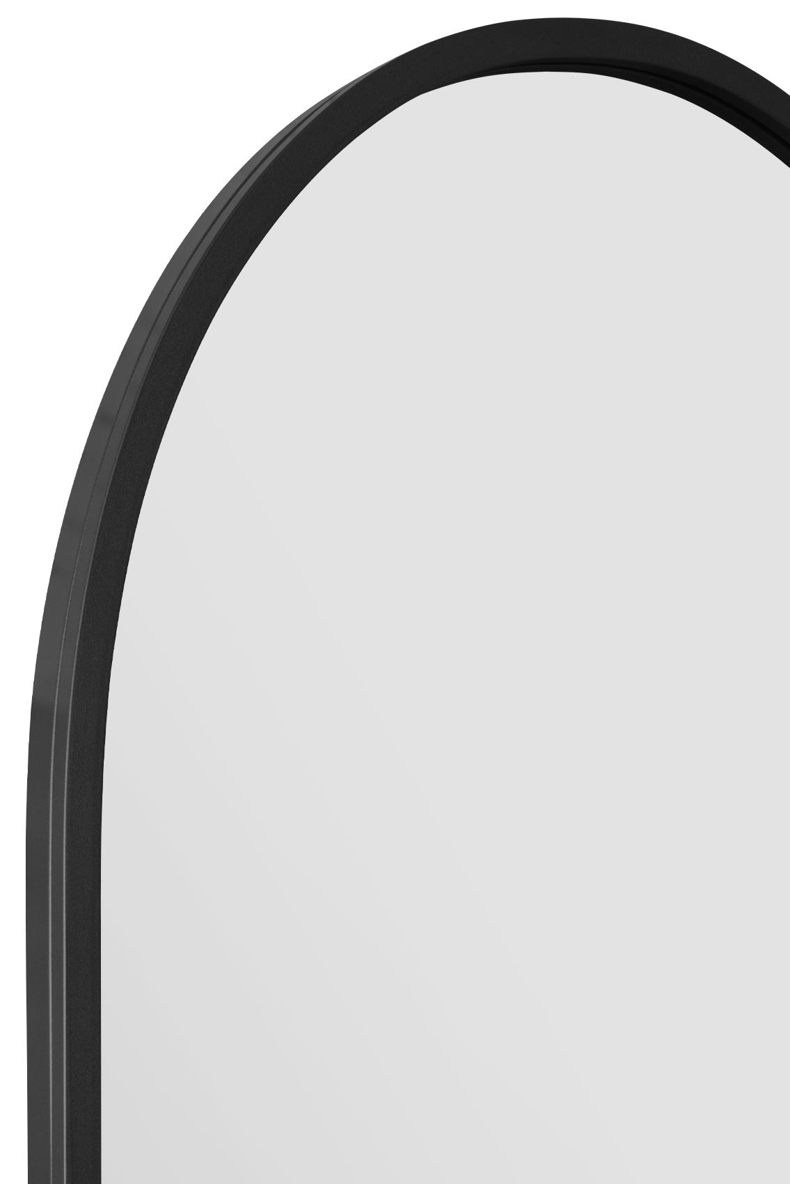 The Arched Elegance - Black Framed Garden Wall Mirror 71" X 35" (180CM X 90CM)-5