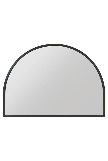 The Arcus - 49" X 35" (125CM X 90CM) Black Metal Arched Garden Wall Mirror-2