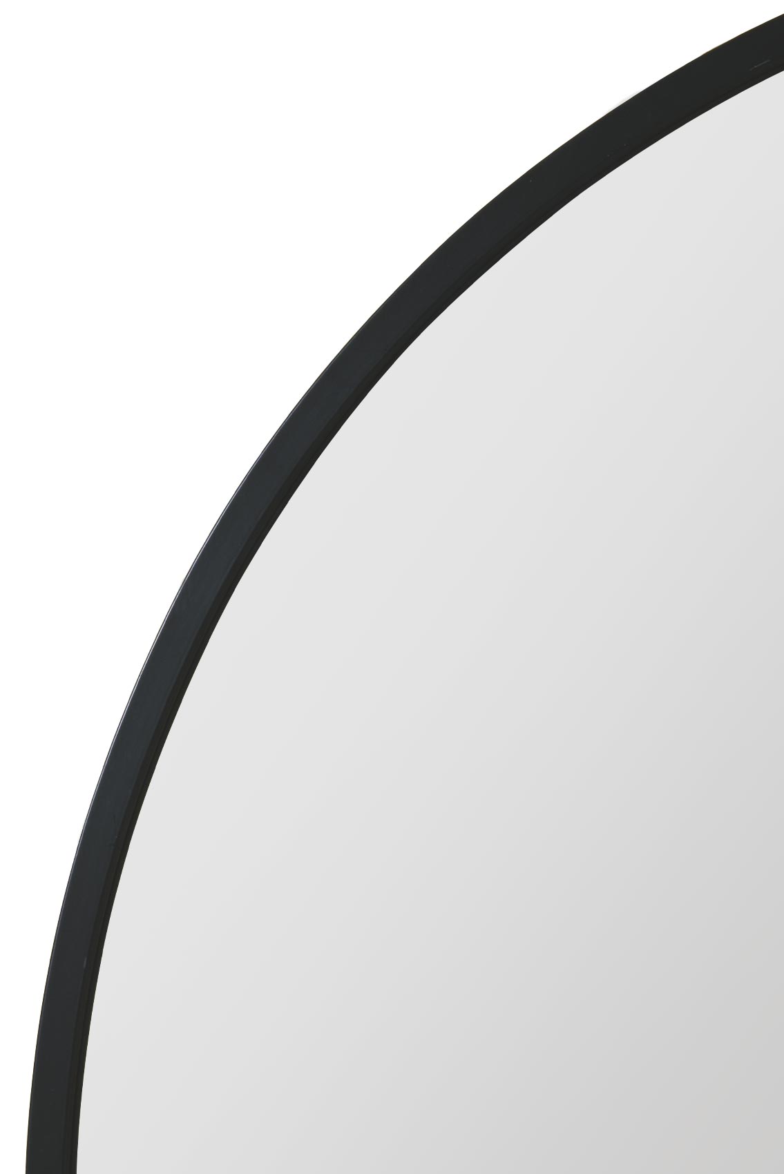 The Arcus - 49" X 35" (125CM X 90CM) Black Metal Arched Garden Wall Mirror-4