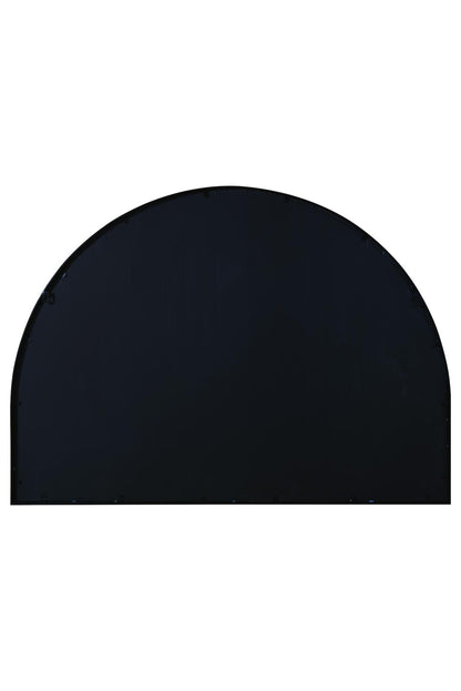 The Arcus - 49" X 35" (125CM X 90CM) Black Metal Arched Garden Wall Mirror-7