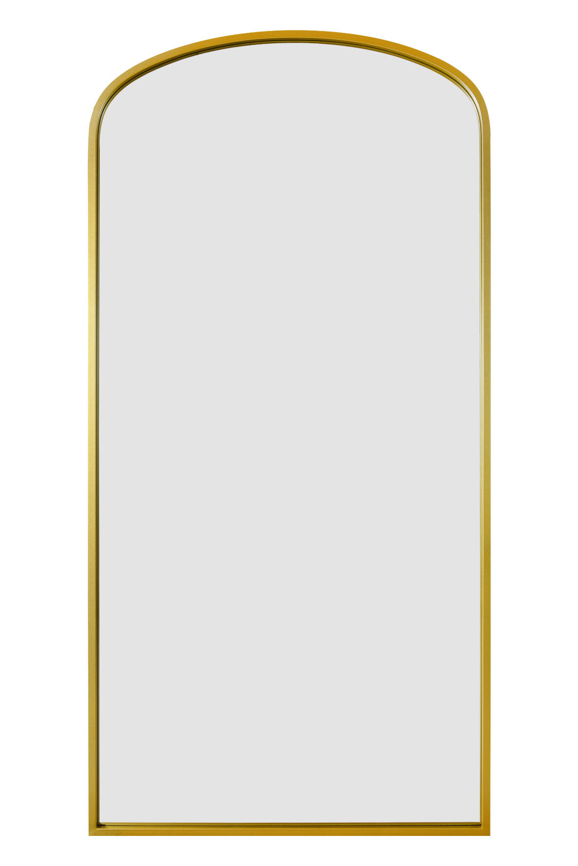 The Aurelia - Elegant Gold Arched Garden Wall Mirror 79"x39" (200x100CM)-2