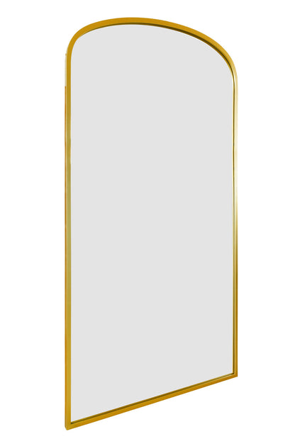 The Aurelia - Elegant Gold Arched Garden Wall Mirror 79"x39" (200x100CM)-4