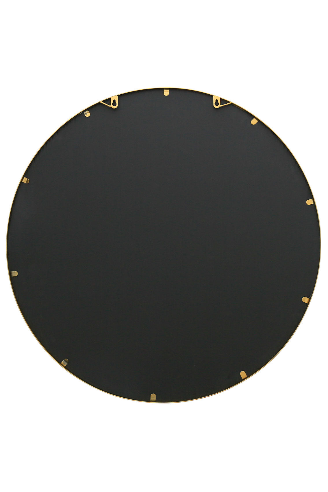 The Aurelia - Round Garden Wall Mirror with Gold Metal Frame 31"x31" (80x80CM)-6