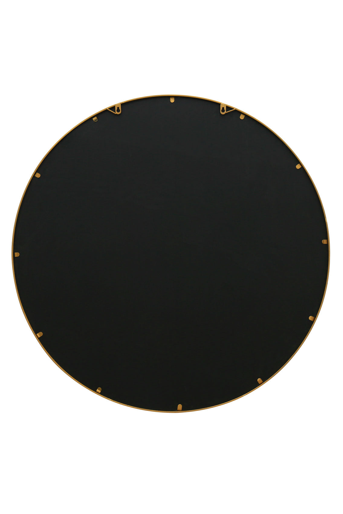 The Aurelia - 39" x 39" (100x100CM) Round Garden Wall Mirror with Elegant Gold Metal Frame-4