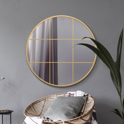 The Aurelia - 39" X 39" (100x100CM) Gold Framed Round Wall Mirror-2