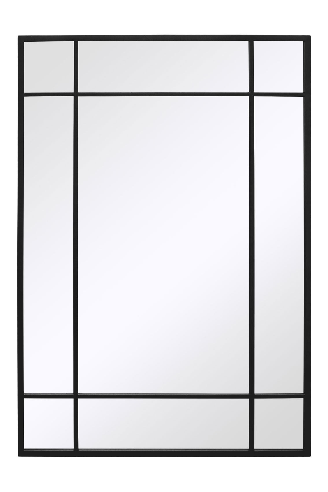 Genestra - Sleek Black Contemporary Outdoor Wall Mirror 39" x 27" (100x70CM)-2