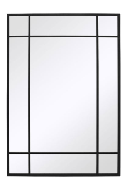 Genestra - Sleek Black Contemporary Outdoor Wall Mirror 39" x 27" (100x70CM)-2